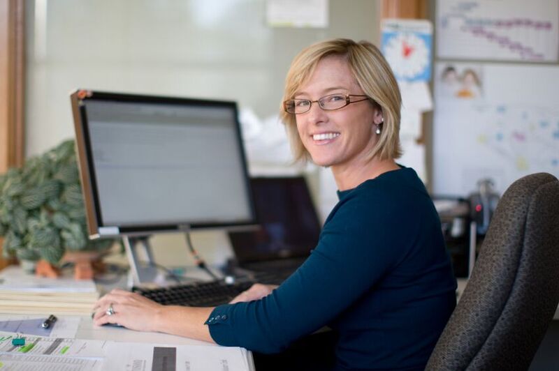 Woman writing cover letter
