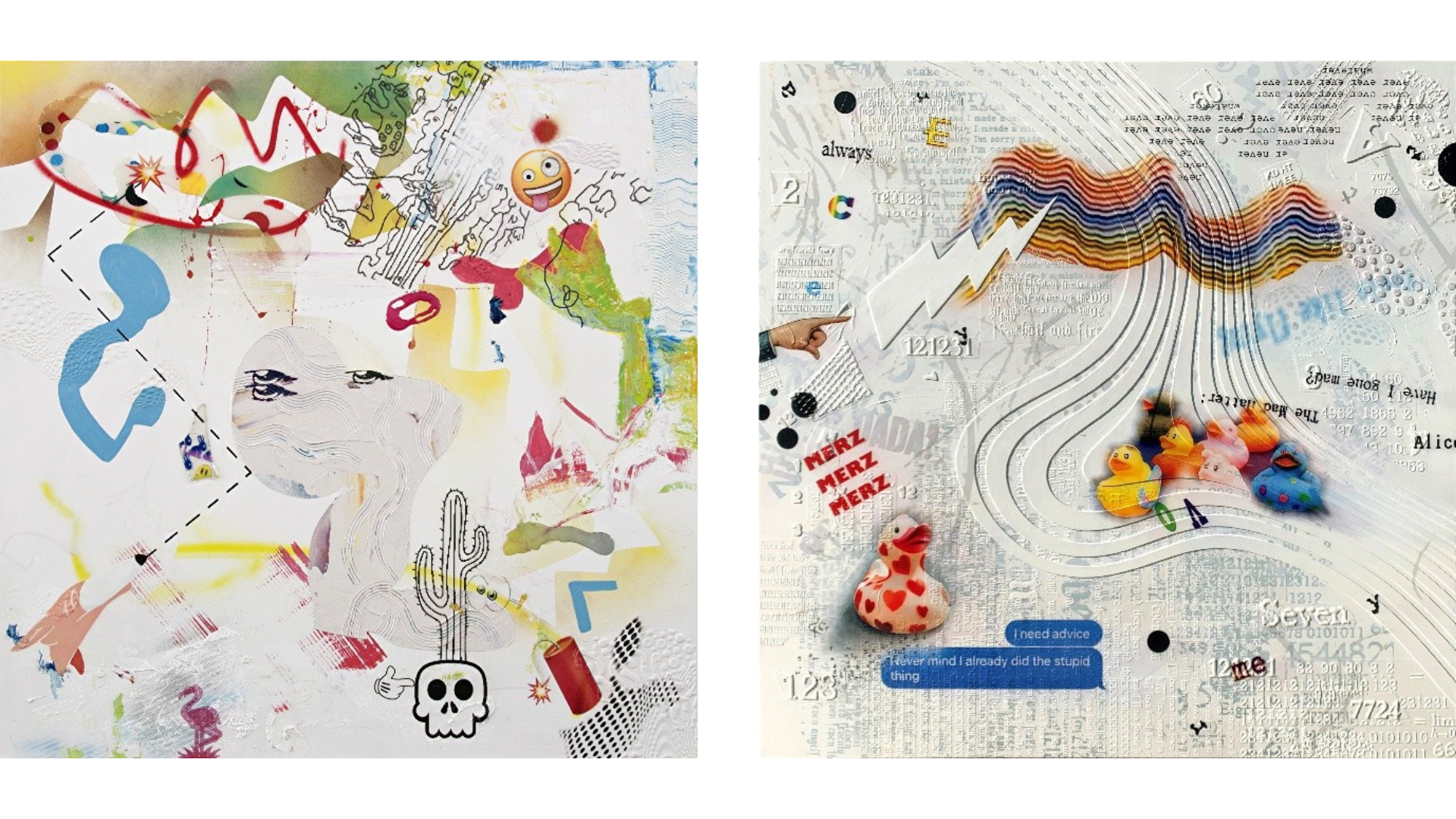 Artwork by Darren Haper and John Sousa, Mixed Media Paintings