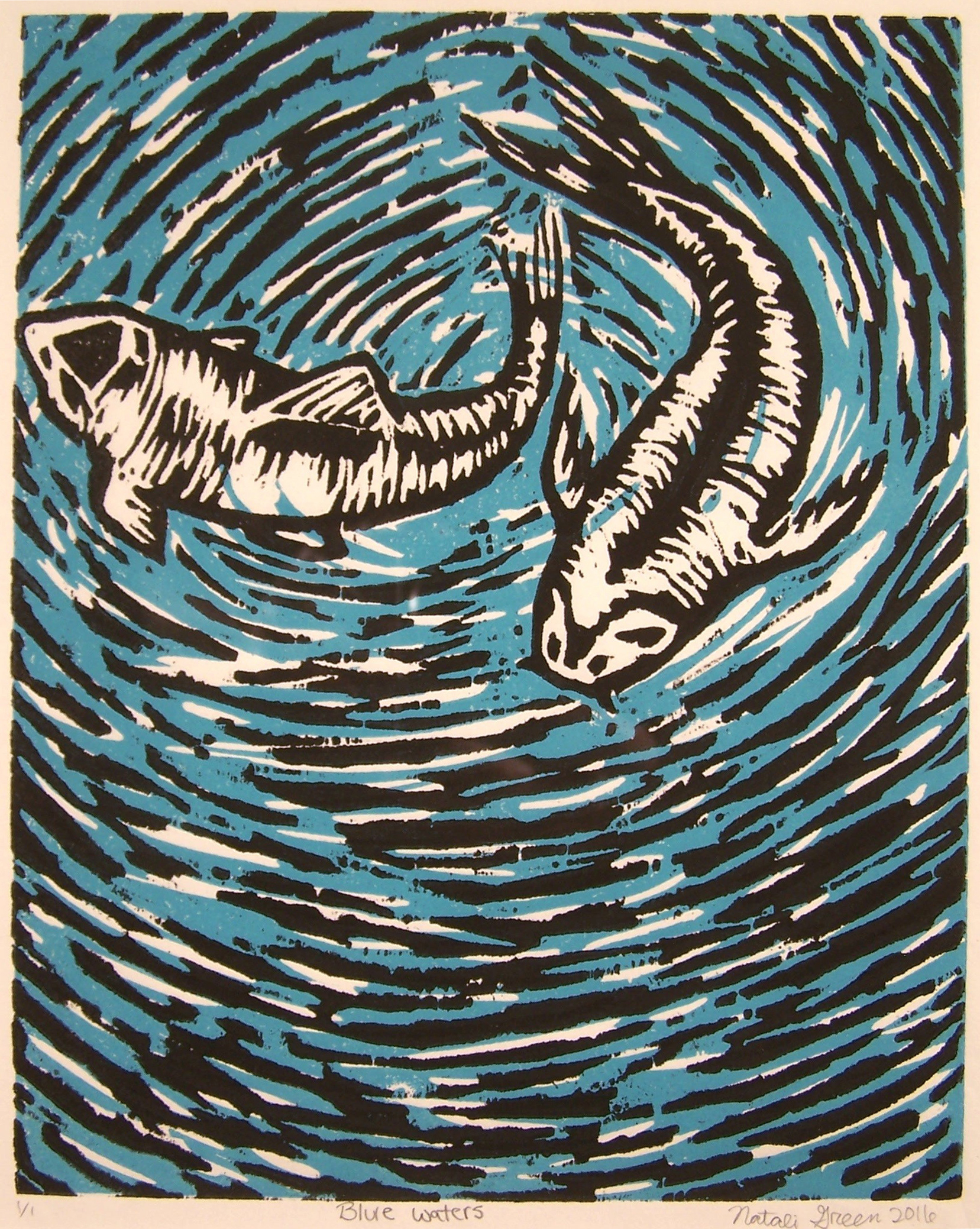 This art piece is named ‘Blue Waters'
