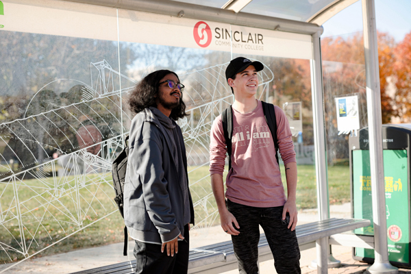 Sinclair student on campus