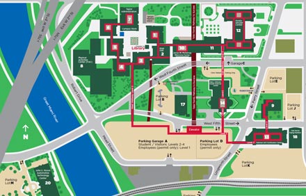 Don't get lost, campus maps are available.