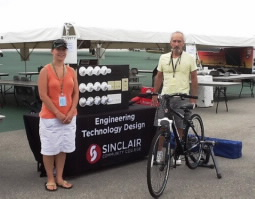 Sinclair at Air Show with Energy Bike