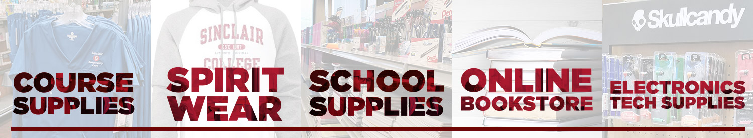 Course Supplies, Spirit Wear, School Supplies, Online Bookstore, Electronics Tech Supplies