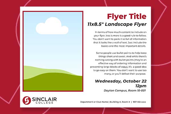 Landscape Flier with side image