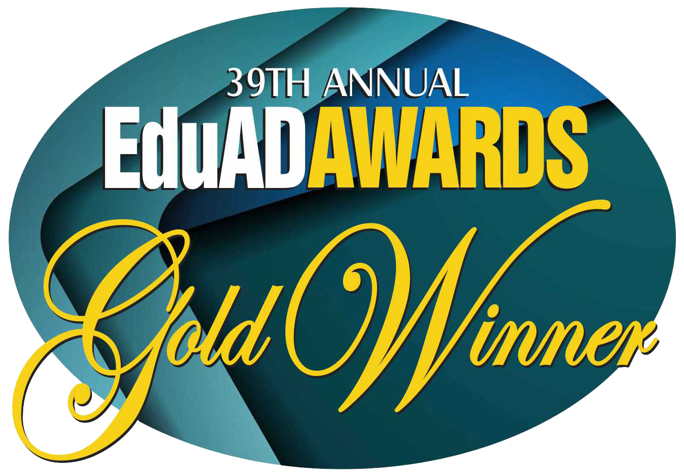 39th Annual EDU Ad Awards Gold Winners Badge