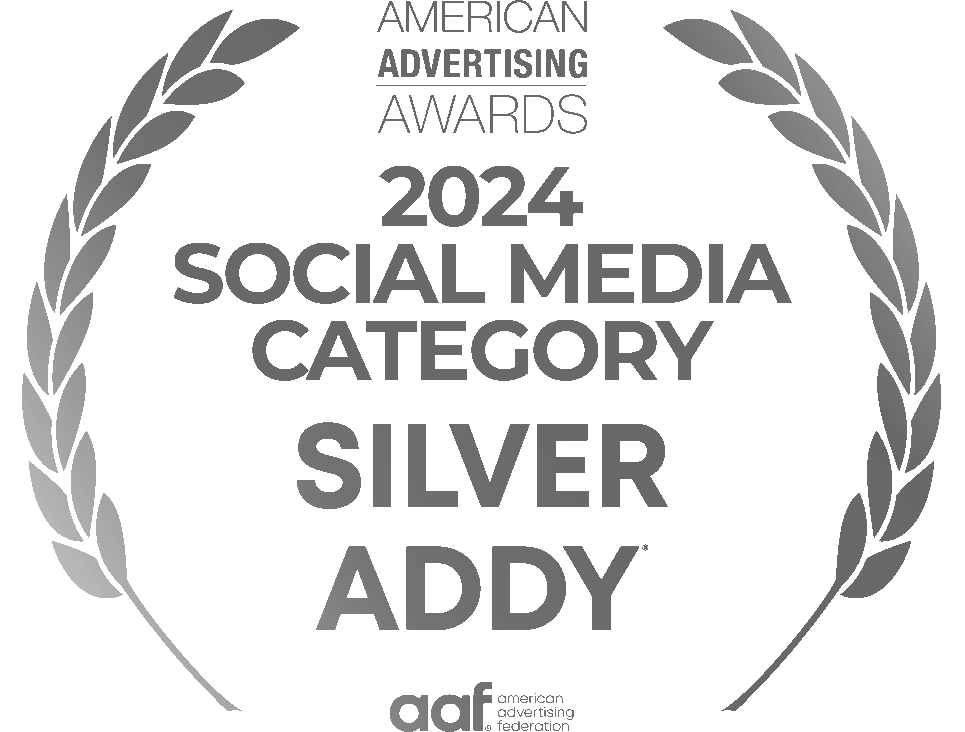 2024 American Advertising Awards Silver ADDY in Social Media Category badge