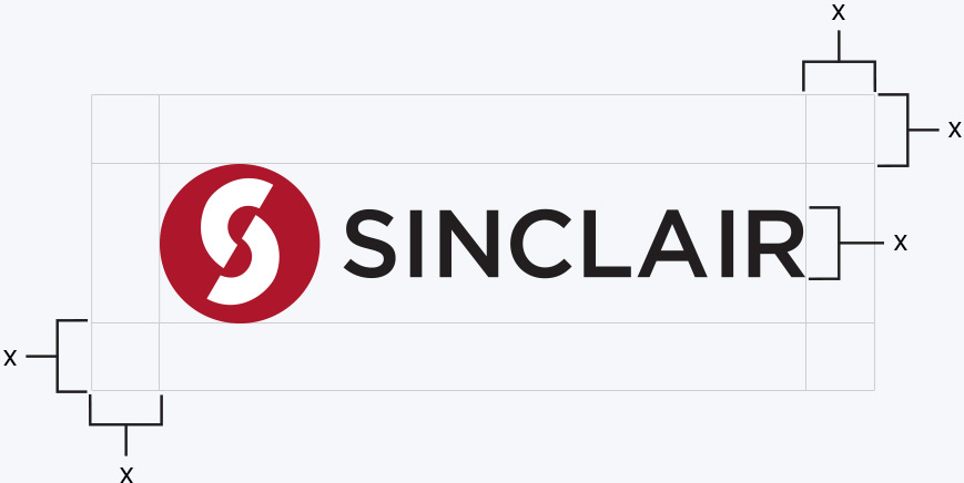 Sinclair tertiary logo spacing